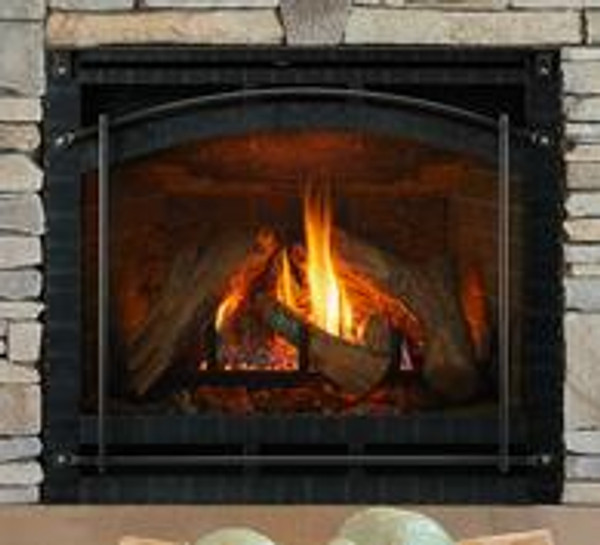 6000CLX 36" Direct Vent Gas Fireplace Top/Rear Vent with IntelliFire Touch ignition and Tranquil Greige brick refractory (LP)