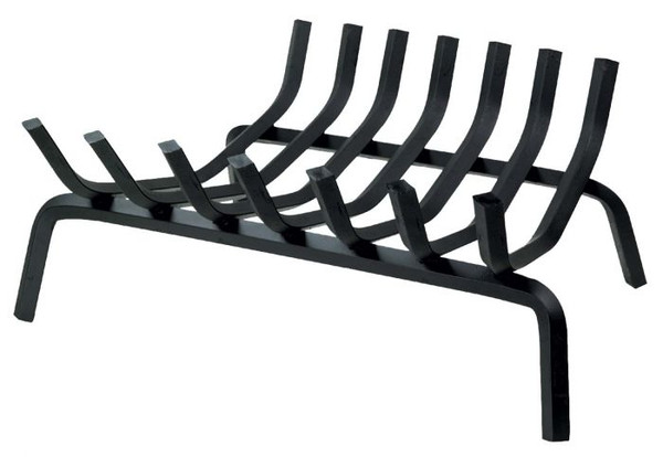 24" 7-Bar Black Steel Tapered Style Grate