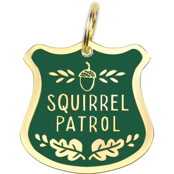 Squirrel Patrol Collar Charm