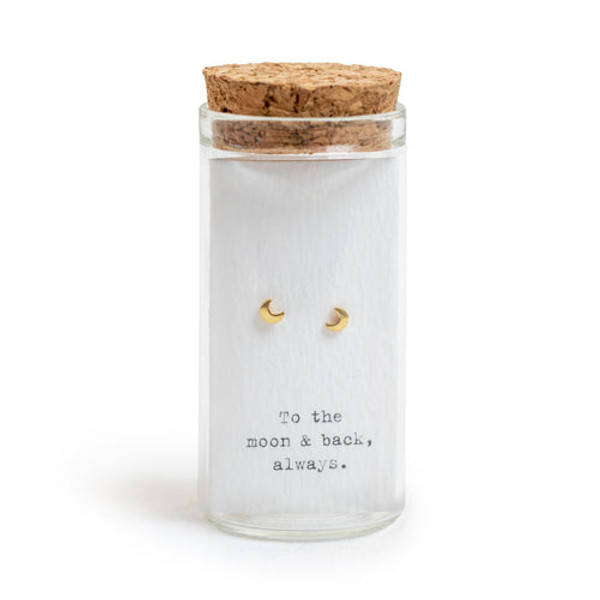 Message in a Bottle Earring Collection - Moons