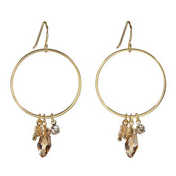 Radiant Sol Crystal Hoop Earrings