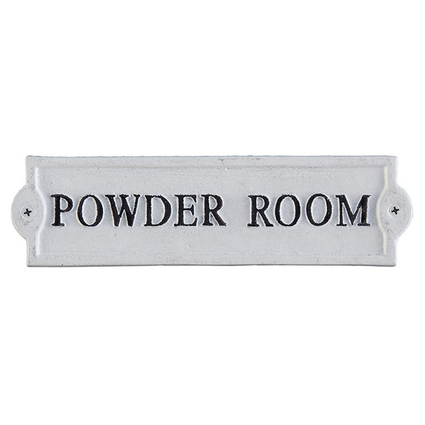  Iron Powder Room Sign