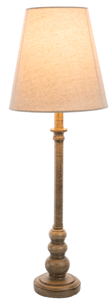 Antiqued Taupe Buffet Lamp - II