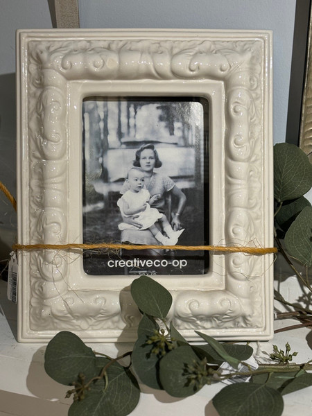 Faux Porcelain White Picture Frame