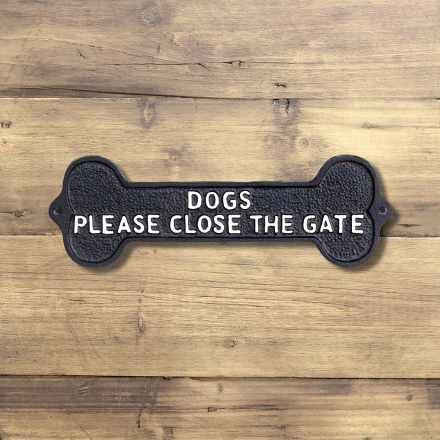 Dog Bone Gate Sign