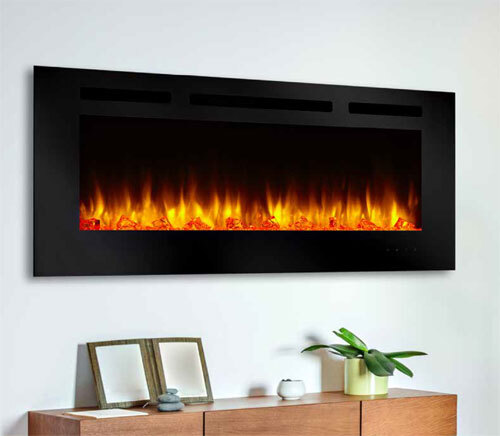 SimpliFire Allusion 60 electric fireplace in Black