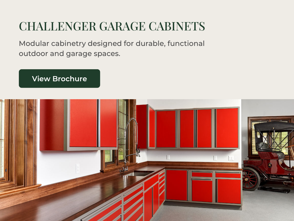 Challenger garage cabinets with modular storage and durable construction for organized spaces