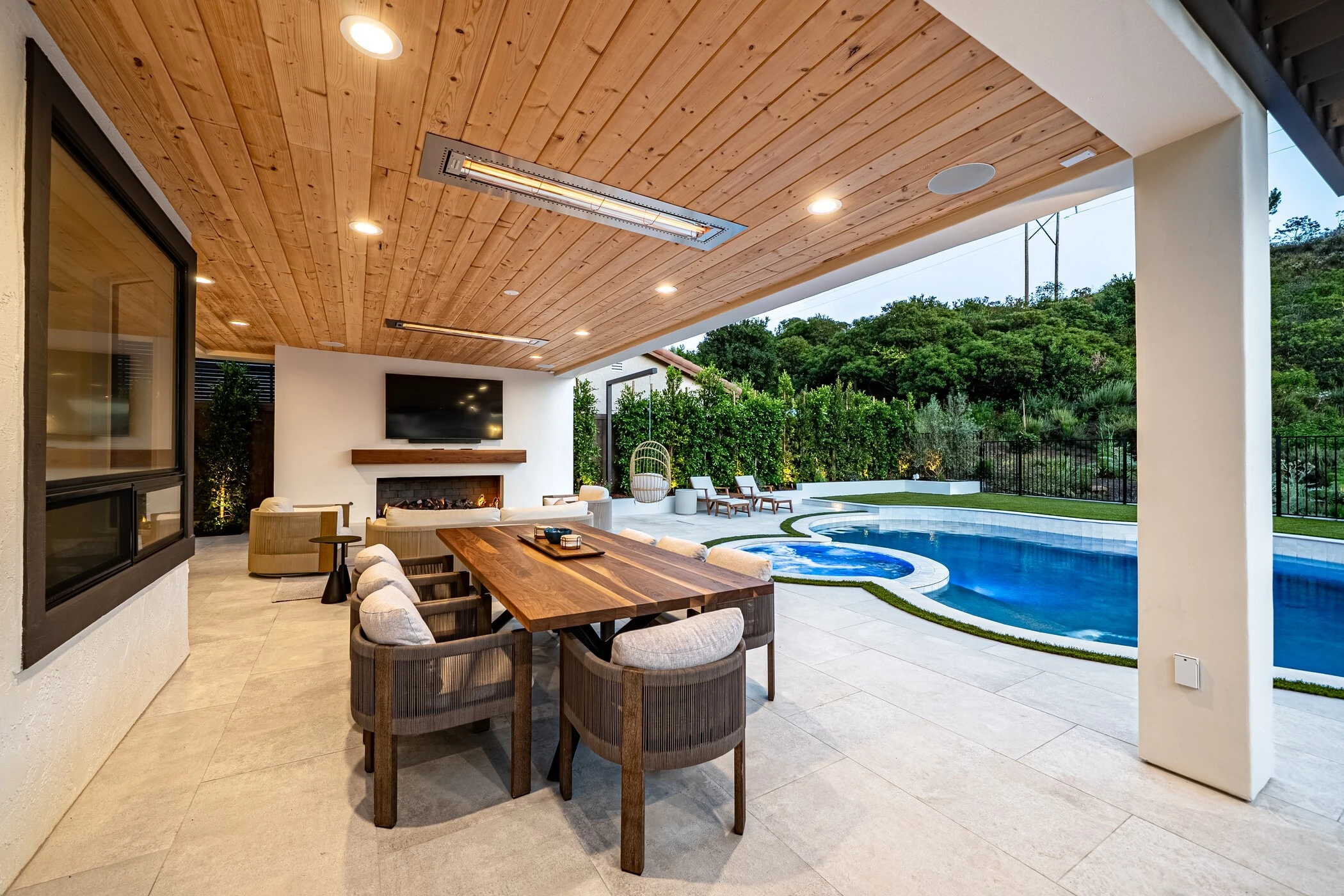 Infratech heater installed on covered patio