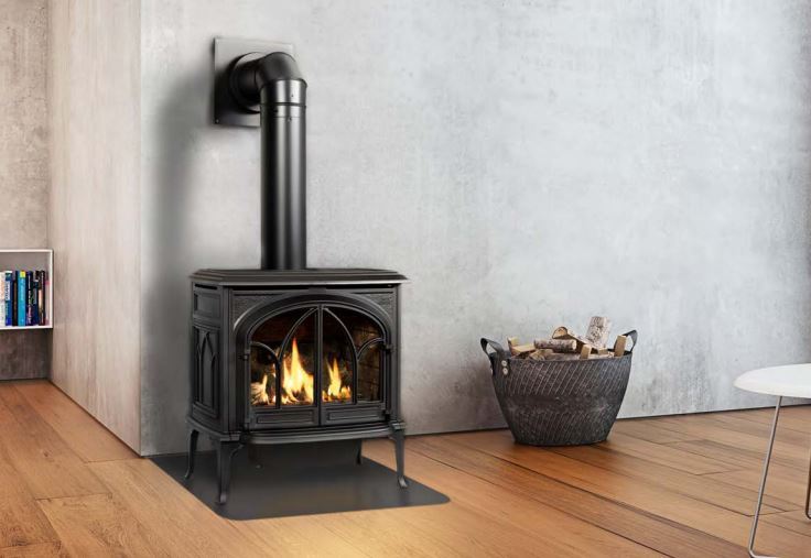 Jotul GF500 DV IPI Portland gas stove in Classic Matte Black