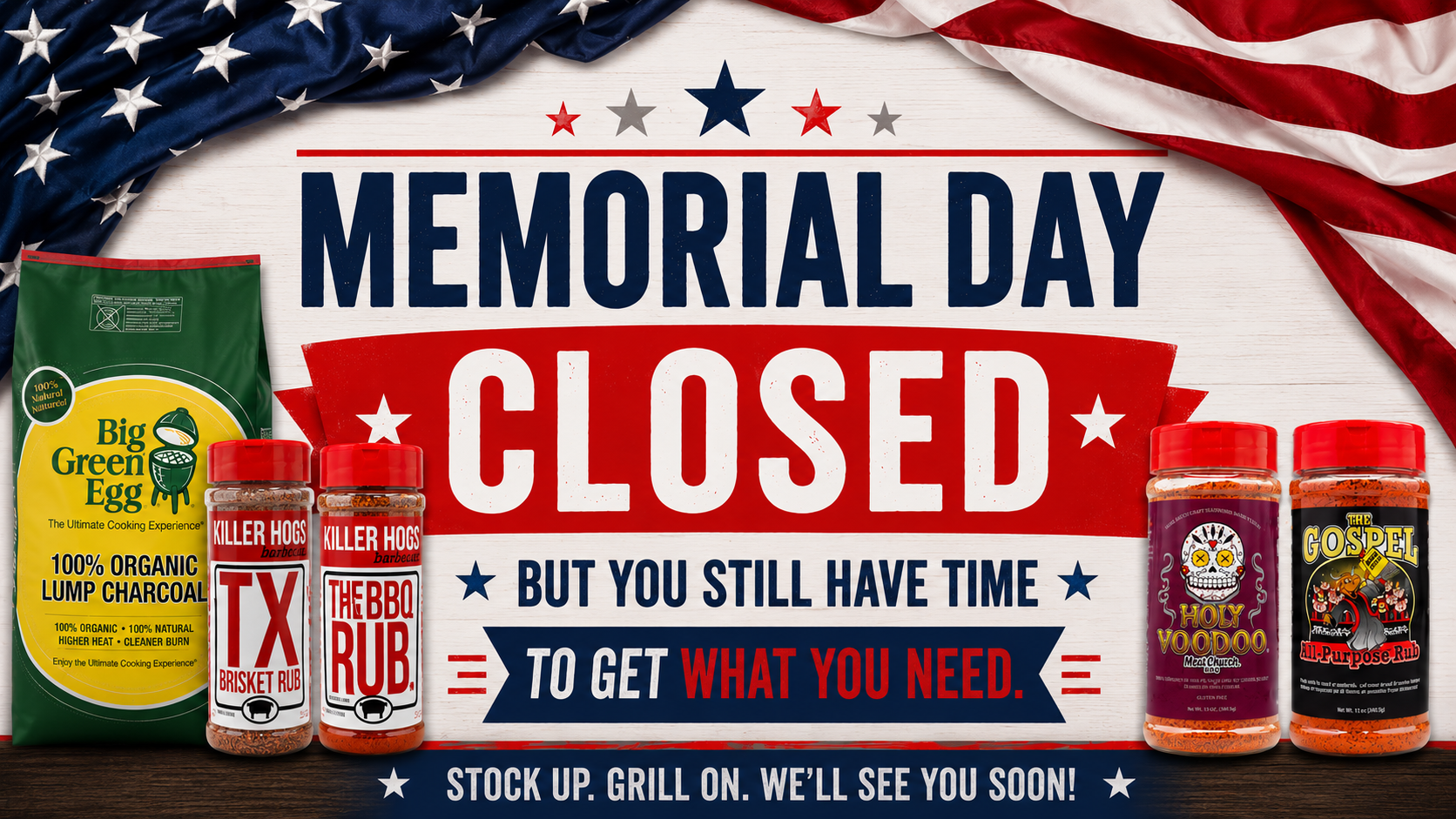 Black Swan Hearth and Home closed Memorial Day — Killer Hogs, Meat Church Holy Voodoo, and Big Green Egg charcoal available in Newtown and New Milford CT
