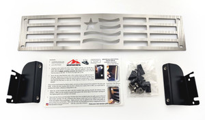'Merica Brushed Stainless Steel Bumper Grille Insert Fits 2015-2019 Chevy Silverado 2500HD & 3500HD