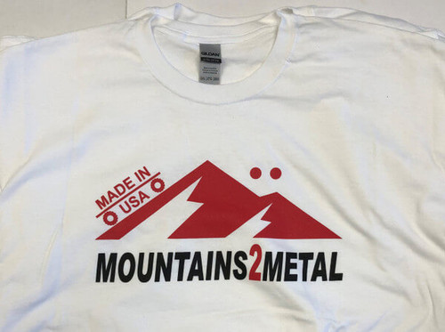 Mountains2Metal White (Front Logo)