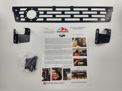 Plain Rectangles NOCO PLUG READY Bumper Grille Insert Black fits 2015-2019 GMC Sierra 2500 3500 HD