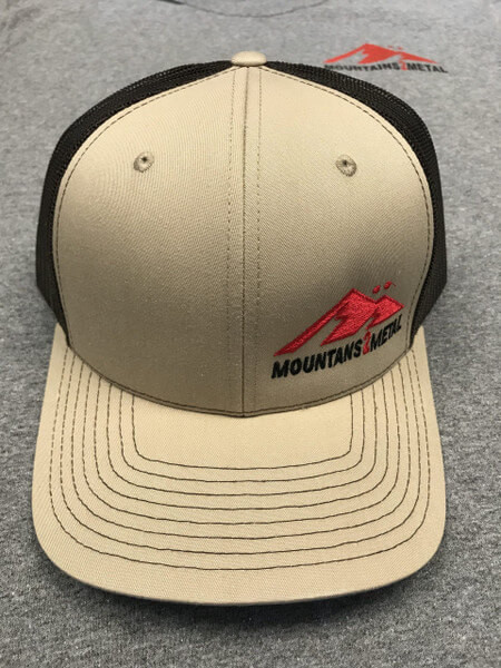 Mountains2Metal Tan/Brown Hat Embroidered M2M Logo