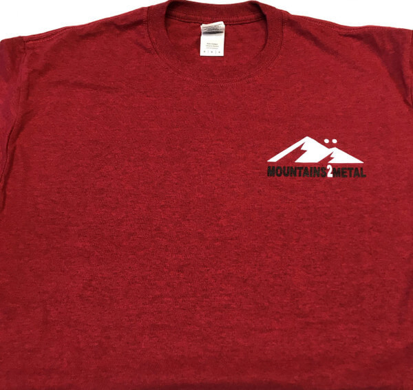 Mountains2Metal Red Logo T-Shirt