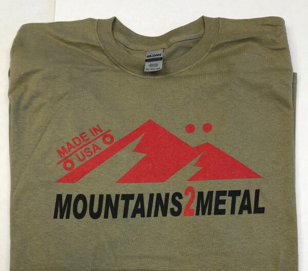 Mountains2Metal Green (Front Logo & "Made in USA")