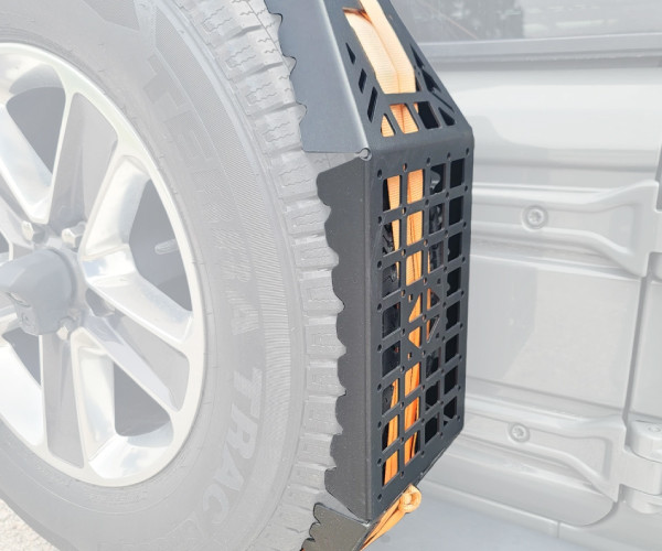 Rear Tire Grip MOLLE,  Tire Compatibility: 33in - 40in, Broncos, Jeeps, SUVs +