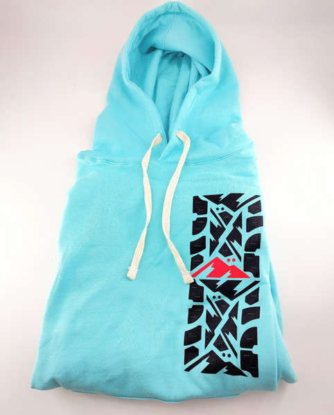 M2M Tire Track Aqua Hoodie LARGE