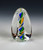 Flame Memorial Prism cremains blown glass art, gold, blue, green Flame Memorial Prism cremains blown glass art, gold, blue, green