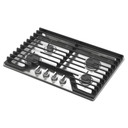 Whirlpool® 30-inch Gas Cooktop with EZ-2-Lift™ Hinged Cast-Iron Grates WCGK5030PS