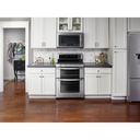 Whirlpool® 6.0 Cu. Ft. Gas Double Oven Range with EZ-2-Lift™ Hinged Grates WGG745S0FS