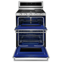 Kitchenaid® 30-Inch 5 Burner Gas Double Oven Convection Range KFGD500ESS