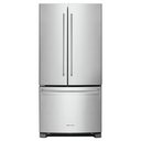 Kitchenaid® 22 Cu. Ft. 33-Inch Width Standard Depth French Door Refrigerator with Interior Dispenser KRFF302ESS