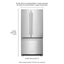 Kitchenaid® 22 Cu. Ft. 33-Inch Width Standard Depth French Door Refrigerator with Interior Dispenser KRFF302ESS