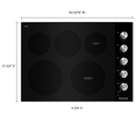 Kitchenaid® 30 Electric Cooktop with 5 Elements and Knob Controls KCES550HBL