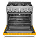 KitchenAid® 36'' Smart Commercial-Style Gas Range with 6 Burners KFGC506JYP