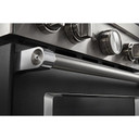 KitchenAid® 30'' Smart Commercial-Style Dual Fuel Range with 4 Burners KFDC500JBK