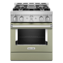 KitchenAid® 30'' Smart Commercial-Style Gas Range with 4 Burners KFGC500JAV