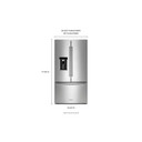 Kitchenaid® 23.8 cu. ft. 36" Counter-Depth French Door Platinum Interior Refrigerator with PrintShield™ Finish KRFC704FPS