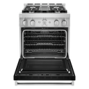 KitchenAid® 30'' Smart Commercial-Style Gas Range with 4 Burners KFGC500JBK