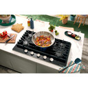 Kitchenaid® 36" Gas-on-Glass Cooktop KCGG536PBL Kitchenaid® 36" Gas-on-Glass Cooktop KCGG536PBL