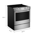 Kitchenaid® 5.3 Cu. Ft. Smart Slide-in Electric Range with Convection Cooking Modes YKSES330SPS