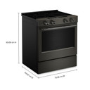 Kitchenaid® 5.3 Cu. Ft. Slide-in Electric Range with Two Even-Heat™ Hyper Elements and Convection Cooking Modes YKSES530SBE