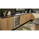 Kitchenaid® 24" Undercounter Wine Cellar with Full-Extension Wood-Front Racks KUWL524SPS