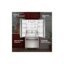 Kitchenaid® 22 Cu. Ft. 33-Inch Standard-Depth French Door Refrigerator with Internal Water Dispenser KRFF333SPS