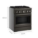 KitchenAid® 30-Inch 4 Burner Commercial-Style Dual Fuel Range with No Preheat Air Fry Mode KFDS930SBE