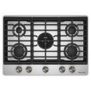 Kitchenaid® Gas-on-Metal Cooktop with an Integrated Wok Grate and CookShield™ Finish KCGK530SSS