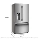 Kitchenaid® Counter-Depth French Door Refrigerator with Intelligent Auto Fill KRFC536SPS