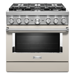 KitchenAid® 36'' Smart Commercial-Style Dual Fuel Range with 6 Burners KFDC506JMH