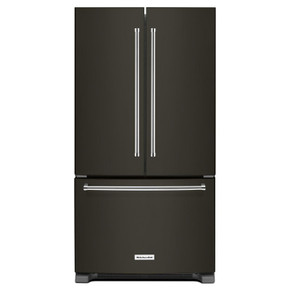 Kitchenaid® 25 Cu. Ft. 36-Width Standard Depth French Door Refrigerator with Interior Dispense and PrintShield™ Finish KRFF305EBS