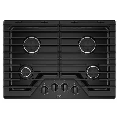 30-inch Gas Cooktop with EZ-2-Lift™ Hinged Cast-Iron Grates WCG55US0HB