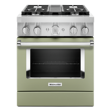 KitchenAid® 30'' Smart Commercial-Style Dual Fuel Range with 4 Burners KFDC500JAV