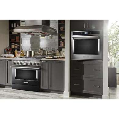 Kitchenaid® 36" 585 or 1170 CFM Motor Class Commercial-Style Wall-Mount Canopy Range Hood KVWC956KSS