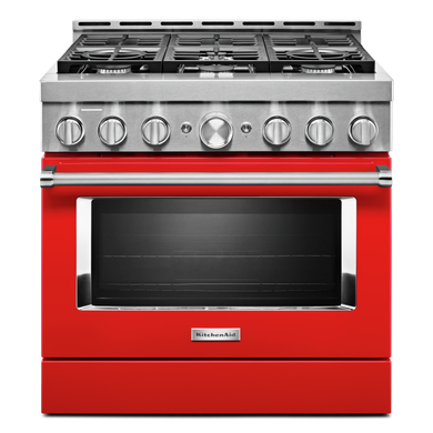 KitchenAid® 36'' Smart Commercial-Style Gas Range with 6 Burners KFGC506JPA