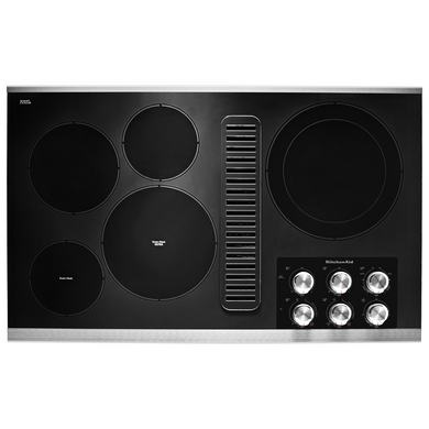 Kitchenaid® 36" Electric Downdraft Cooktop with 5 Elements KCED606GSS