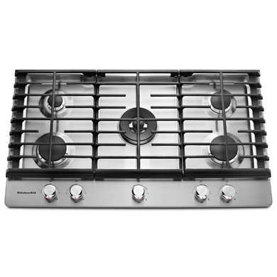 Kitchenaid® 36" 5-Burner Gas Cooktop KCGS556ESS